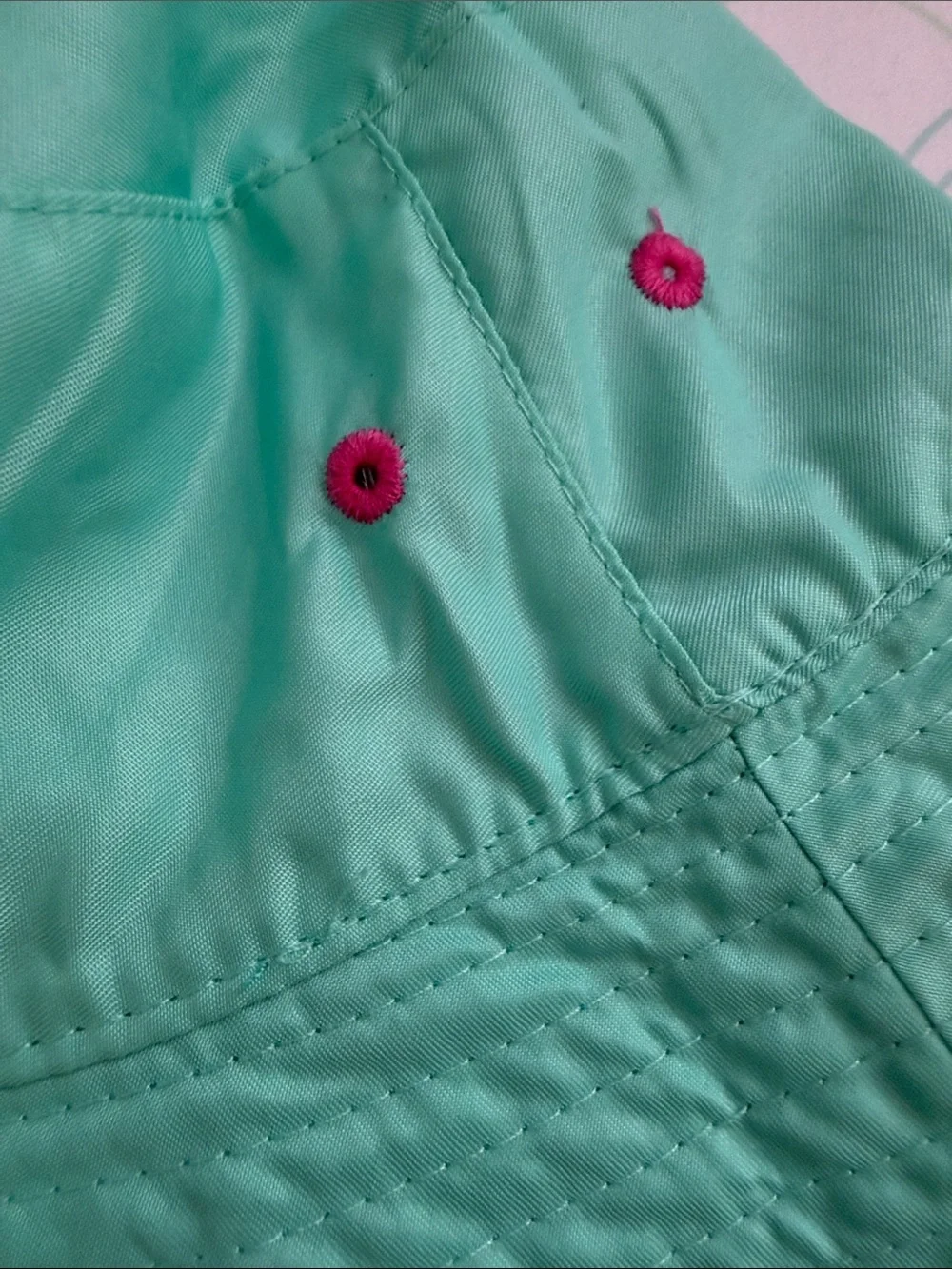 Kids Aqua Bucket Hat with Pink Accents by Vineyard Vines